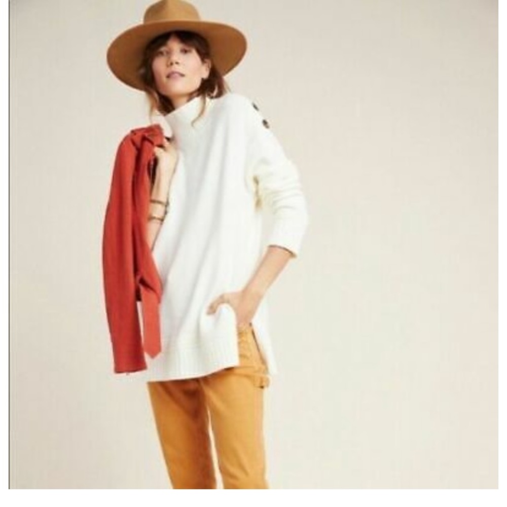 Anthropologie white sweater